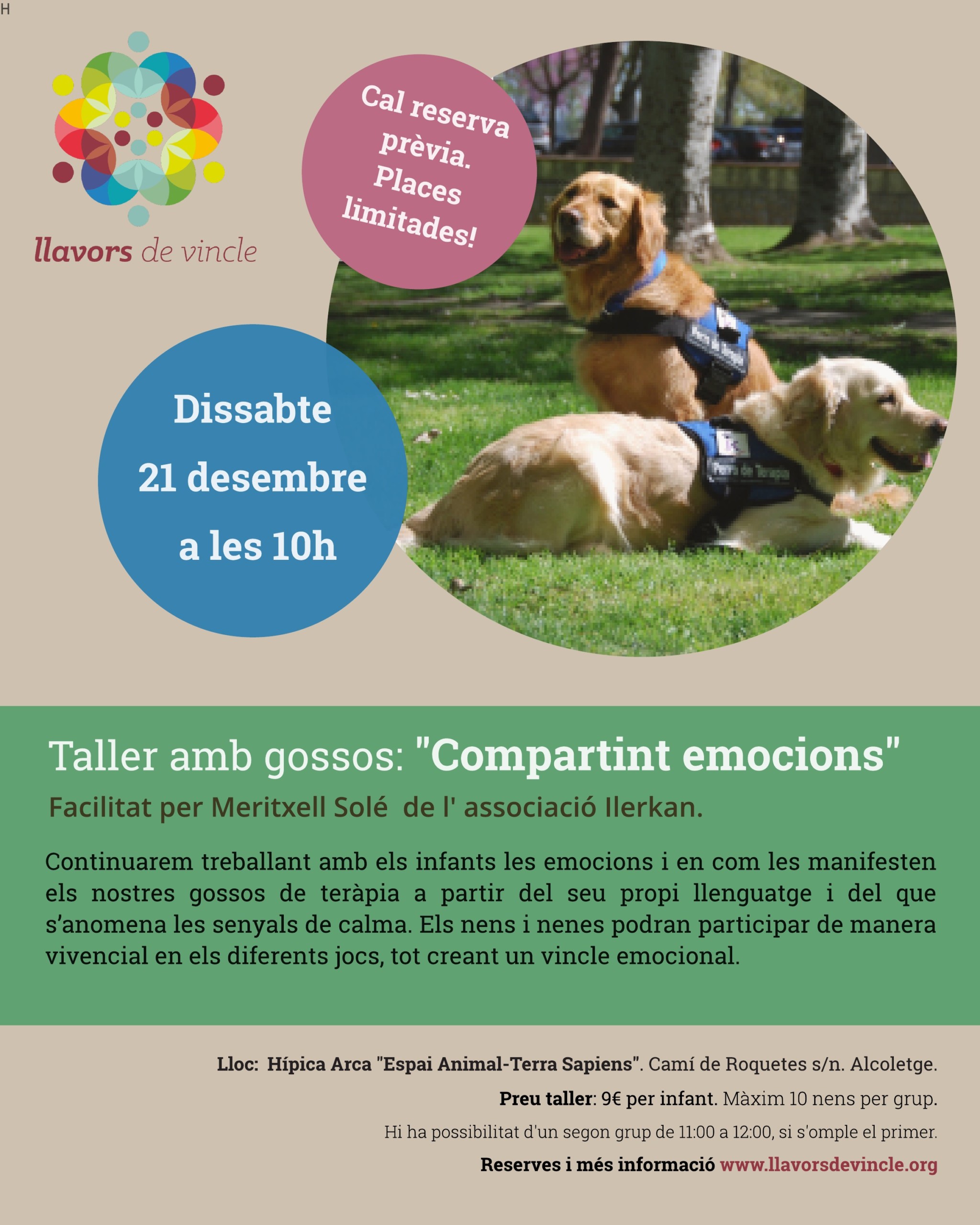 Taller amb gossos: "Compartint emocions"